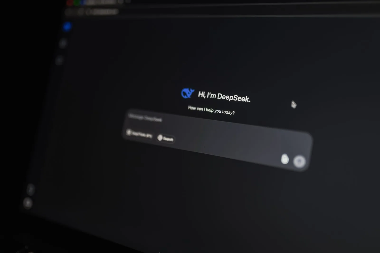 Laptop screen displaying an AI chat interface, representing a business evaluating an AI chatbot
