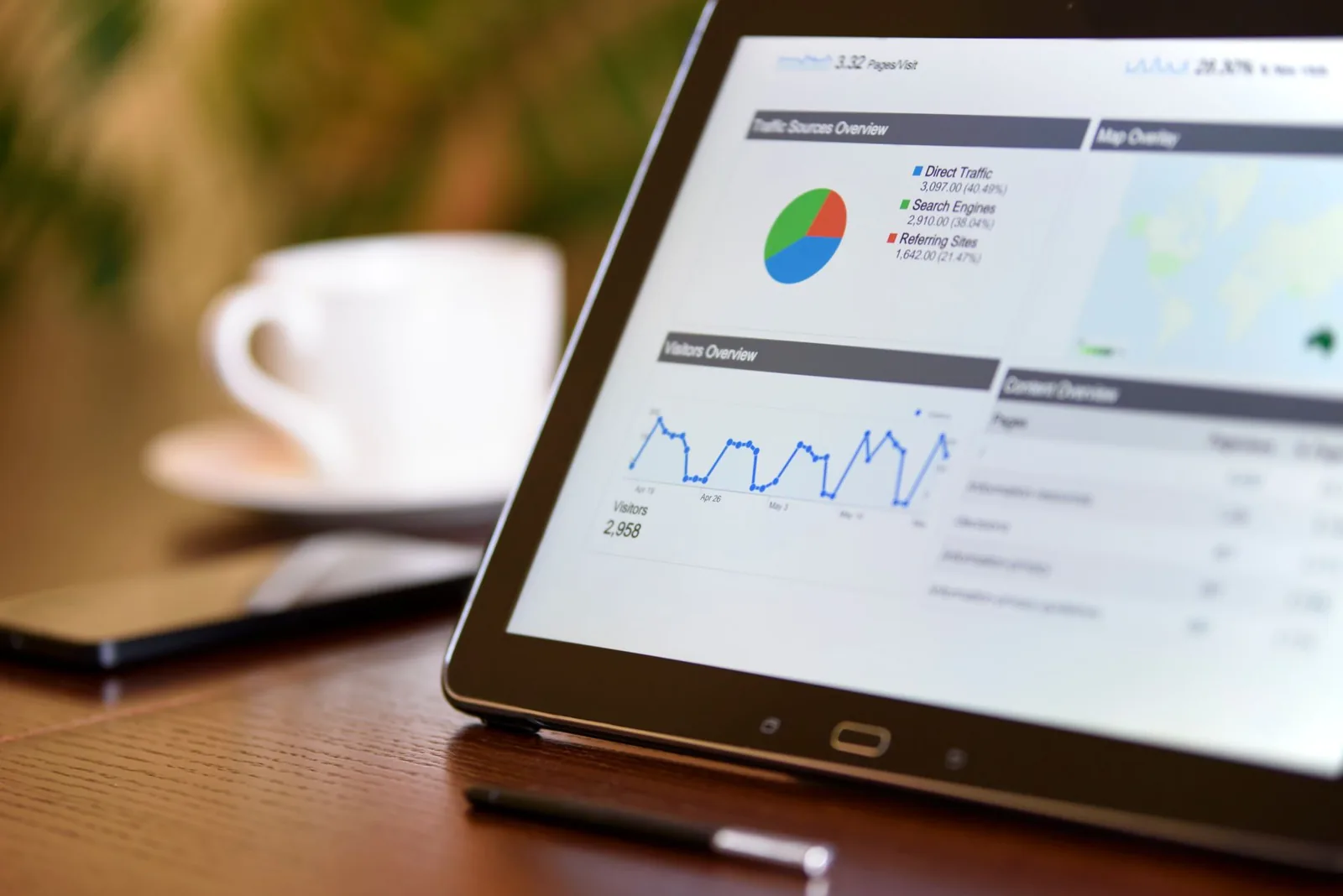 A clean dashboard screen showing only a handful of key metrics instead of dozens