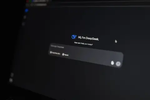 Laptop screen displaying an AI chat interface, representing a business evaluating an AI chatbot