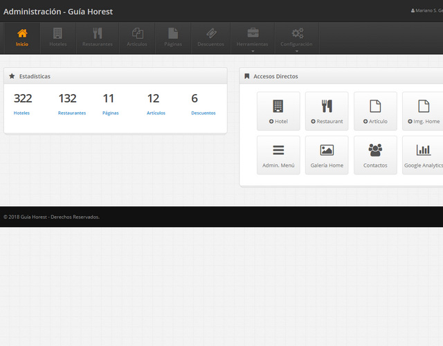 Horest Guide platform screenshot
